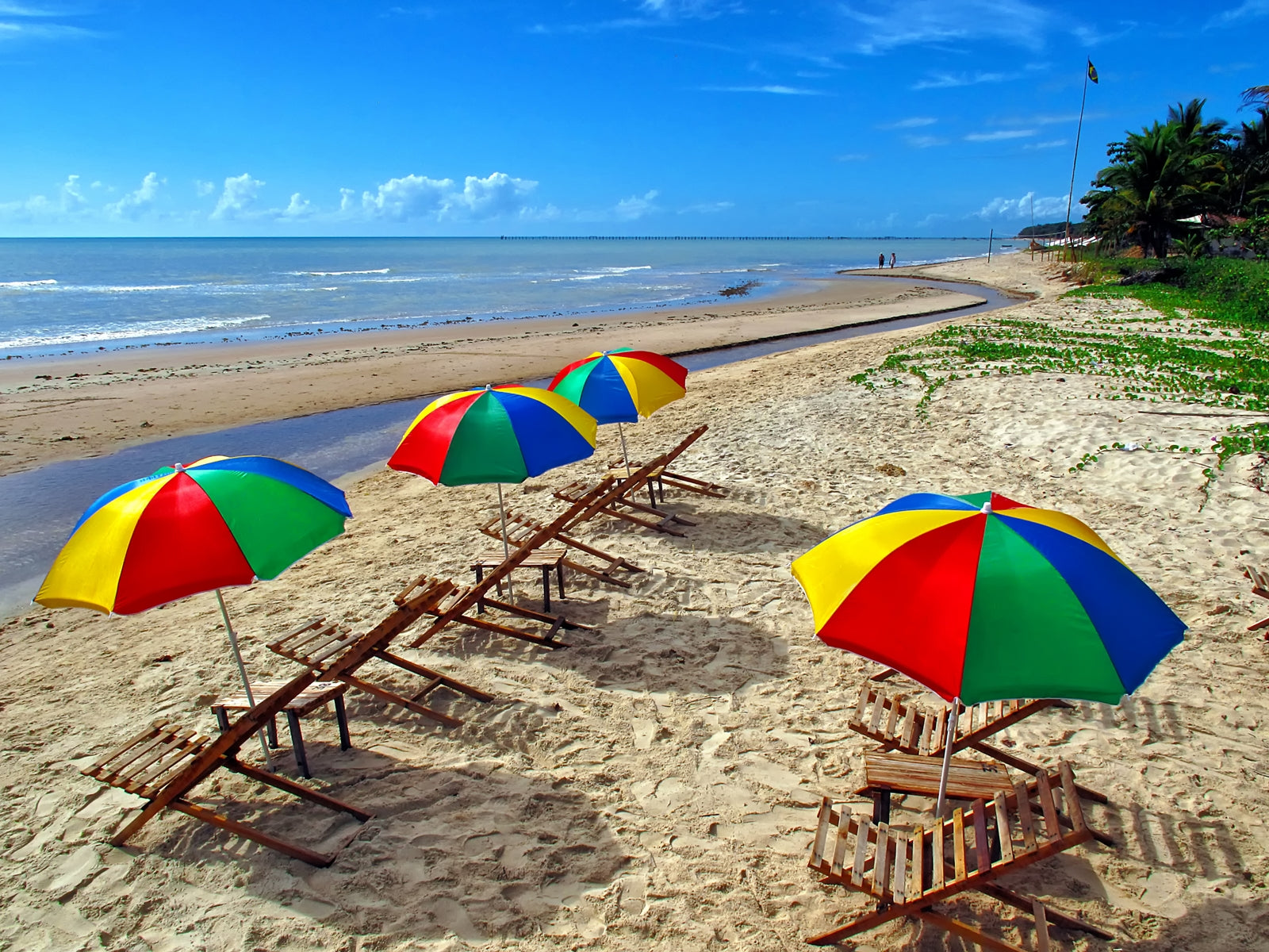 Guarda-sois, Camuruxatiba, Bahia, Brasil